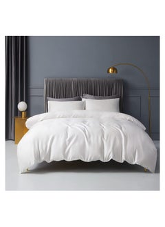LIMOS Bed Sheet 100% Tencel Lyocell Set 4PC Flat Sheet 1 Fitted Sheet 2 Pillowcases (White)  - Image 2