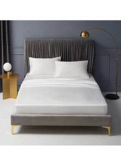 LIMOS Bed Sheet 100% Tencel Lyocell Set 4PC Flat Sheet 1 Fitted Sheet 2 Pillowcases (White)  - Image 5