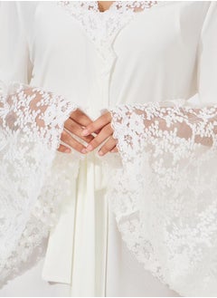 Styli Lace Insert Long Sleeves Robe  - Image 3