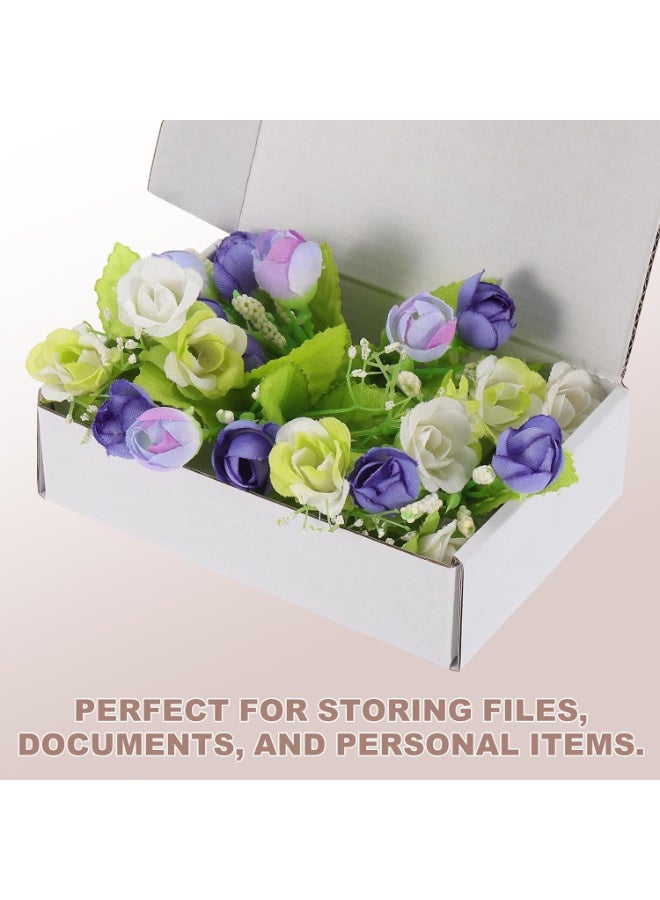 FAYET 30PCS White Kraft Corrugated Cardboard Shipping Boxes, No-Tool Easy Assembly Mailer Boxes for E-commerce Packaging, Gifting, Storage (8.5×8.5×3.5cm) - Image 3