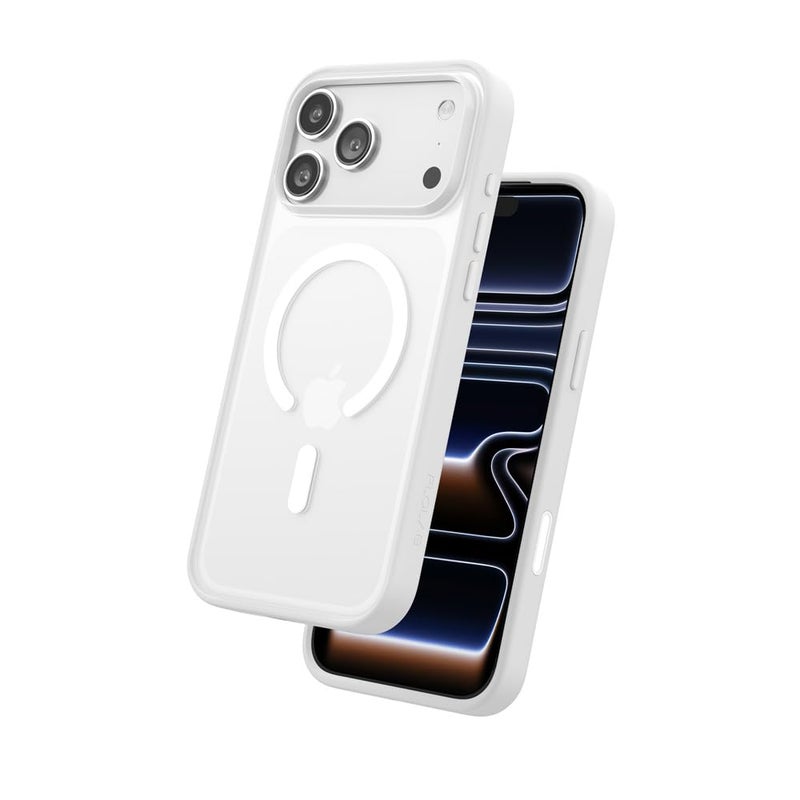 FLOLAB حافظة FLOLAB Surtect Tri-Fusion المغناطيسية لجهاز iPhone 17 Pro Max تصميم نحيف واقي متوافق مع Magsafe بدرجة عسكرية - أبيض شفاف غير لامع - Image 1