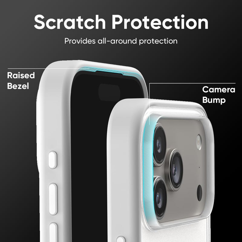 FLOLAB حافظة FLOLAB Surtect Tri-Fusion المغناطيسية لجهاز iPhone 17 Pro Max تصميم نحيف واقي متوافق مع Magsafe بدرجة عسكرية - أبيض شفاف غير لامع - Image 5