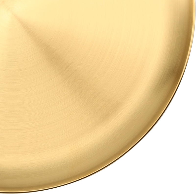JOIKIT 6 Pack 10 Inch Gold Stainless Steel Plate Round Metal Dinner Plates Kitchenware Dinner Dishes Serving Tray Large Camping Plates for BBQ Snack Food Serving Dishwasher Safe - Image 3