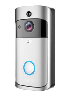 Sharpdo 720P Video Doorbell Enhanced WiFi HD Video with two-way Talk Compatible with Wireless Ring Video Doorbell for Houses, Apartments, Rentals (Silver)  - Image 1
