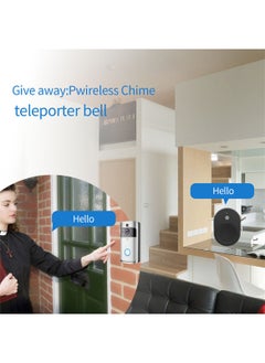 Sharpdo 720P Video Doorbell Enhanced WiFi HD Video with two-way Talk Compatible with Wireless Ring Video Doorbell for Houses, Apartments, Rentals (Silver)  - Image 4