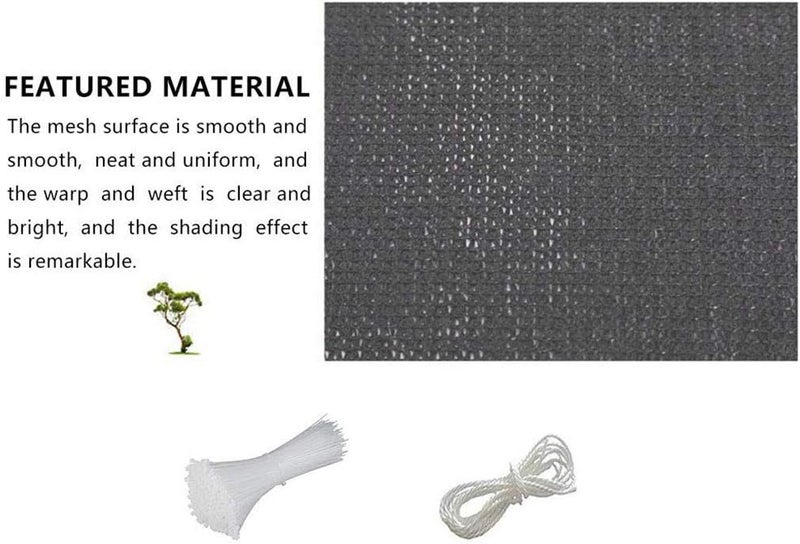 ويوبلز سياج خصوصية للشرفة، يوفر حماية شاملة للخصوصية، عالي الكثافة ومقاوم للأشعة فوق البنفسجية، بطول 90500 سم، مناسب للفناء الخلفي، مزود بروابط كابلات وحبال طويلة (رمادي). - Image 3