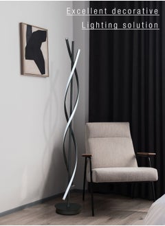 Merry Moments Spira Floor Lamp Standing Lamp Standing Lamp Decor Lighting for Home Hotel Office Living Bedroom Office Salon Retail Cool White Lights Black Body 40W H155xL25xW25 cm  - Image 3