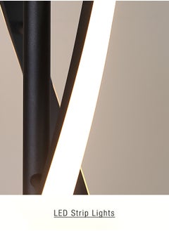 Merry Moments Spira Floor Lamp Standing Lamp Standing Lamp Decor Lighting for Home Hotel Office Living Bedroom Office Salon Retail Cool White Lights Black Body 40W H155xL25xW25 cm  - Image 5