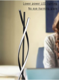 Merry Moments Spira Floor Lamp Standing Lamp Standing Lamp Decor Lighting for Home Hotel Office Living Bedroom Office Salon Retail Cool White Lights Black Body 40W H155xL25xW25 cm  - Image 4