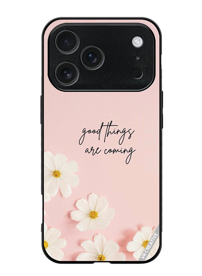 VR CREATIVE غطاء حماية لجهاز آبل آيفون 17 برو ماكس بتصميم أشياء جيدة قادمة متعدد الألوان