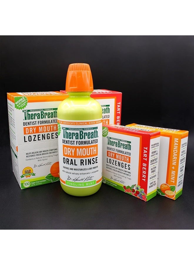 Therabreath أقراص خالية من السكر مصممة من قبل طبيب الأسنان لعلاج جفاف الفم، بنكهة اليوسفي والنعناع، 24 حبة - Image 4