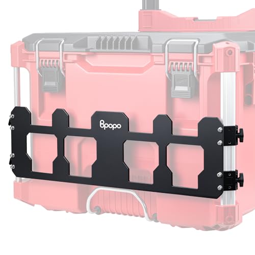 BPOPO Mounting Plate Compatible with Milwaukee PACKOUT Tool Boxes Front Rail Organizer Bracket for Rolling Tool Box Aluminum Storage Mount for Organizers Crates Radio Toolbox Accessories - Image 1