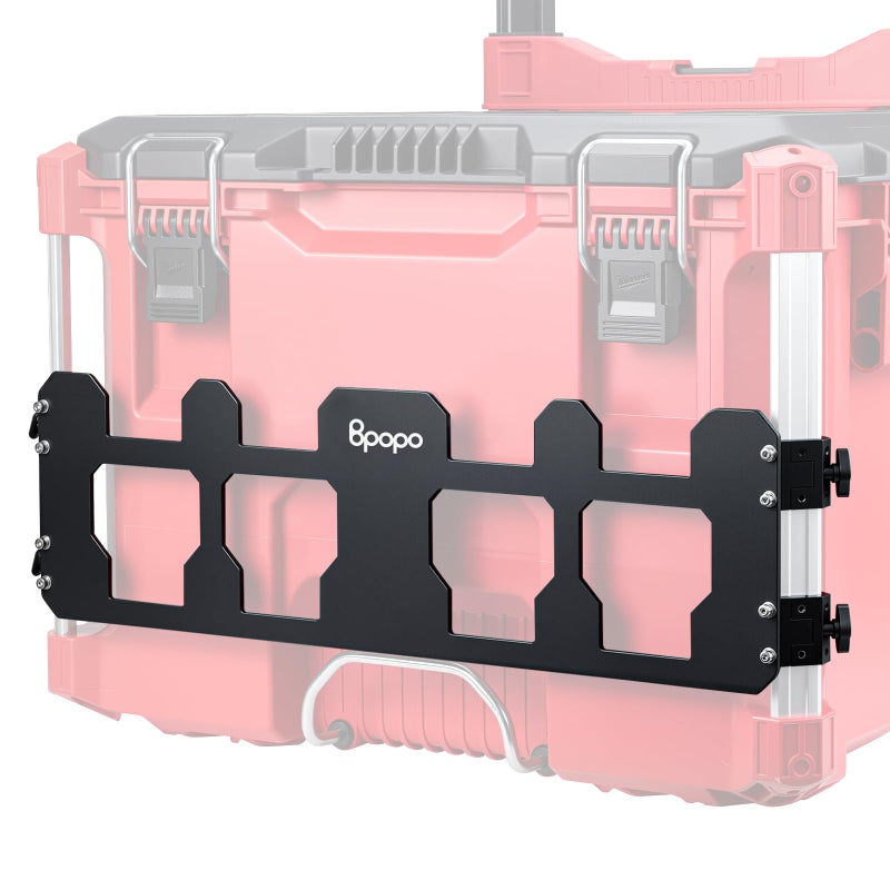 BPOPO Mounting Plate Compatible with Milwaukee PACKOUT Tool Boxes Front Rail Organizer Bracket for Rolling Tool Box Aluminum Storage Mount for Organizers Crates Radio Toolbox Accessories - Image 2