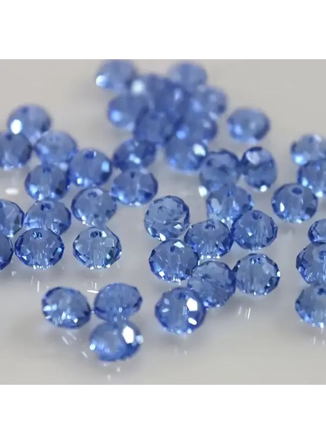 Ocean Blue Spacer Beads 6mm 82pcs for DIY Bracelet Jewelry Making - Image 1