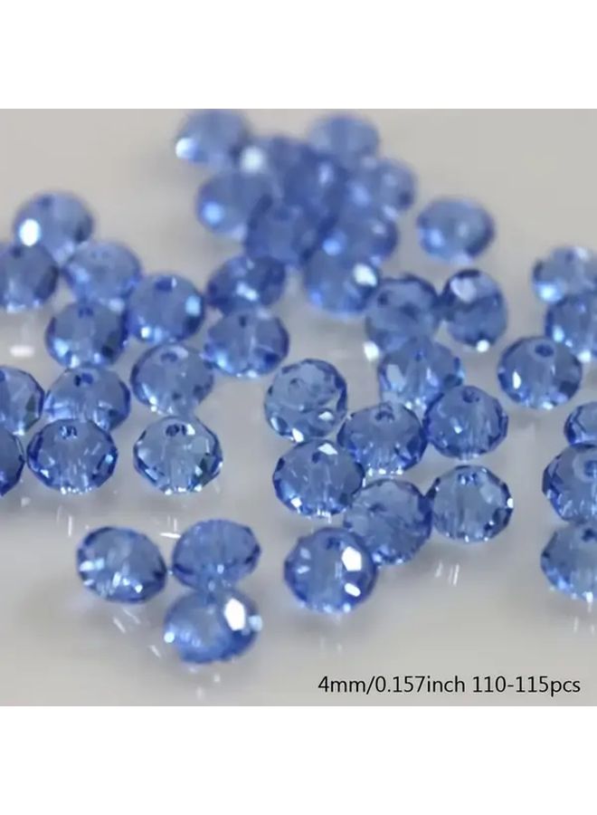 Ocean Blue Spacer Beads 6mm 82pcs for DIY Bracelet Jewelry Making - Image 2