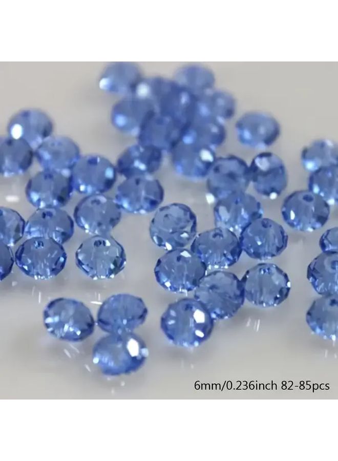 Ocean Blue Spacer Beads 6mm 82pcs for DIY Bracelet Jewelry Making - Image 3