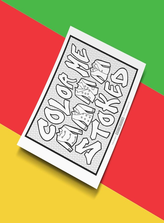 Coloring Broadway - Heathers Inspired Coloring Pages (Set of 4) “Color Me Stoked” Collection, Broadway Musical Merchandise, Card Stock (8 1/2” x 11”), Ideal Gift for a Broadway Theater Lover - Image 3