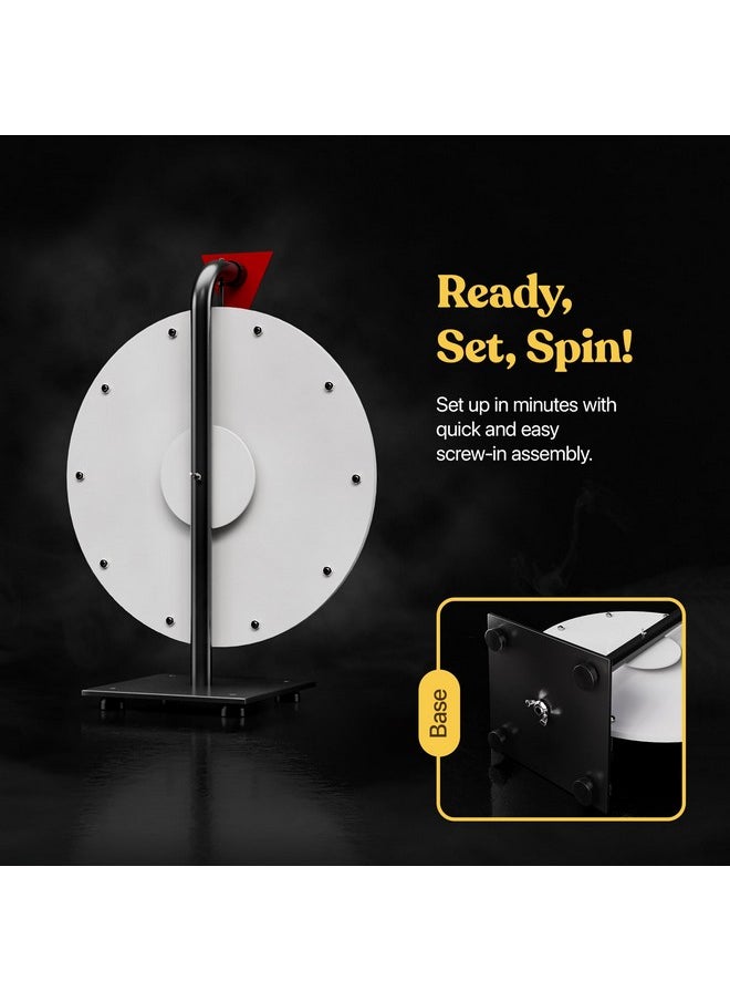 T-Sign 12 Inch Heavy Duty Spinning Prize - 10 Slots Color Tabletop Roulette Spinner Wheel of Fortune - Spin The Wheel with Dry Erase Marker and Eraser Win The Fortune Spin Game for Trade Show, Carnival  - Image 4