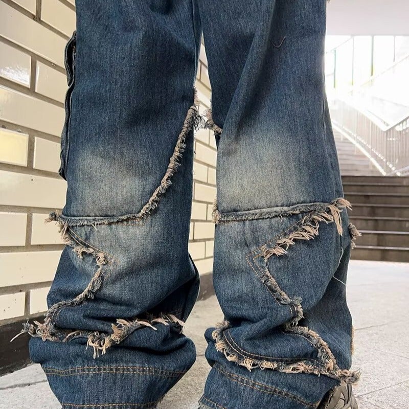 Unisex Classic Denim Jeans Loose Fit Daily Outdoor Wear - Image 4