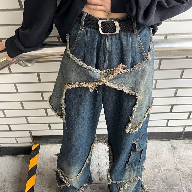 Unisex Classic Denim Jeans Loose Fit Daily Outdoor Wear - Image 5