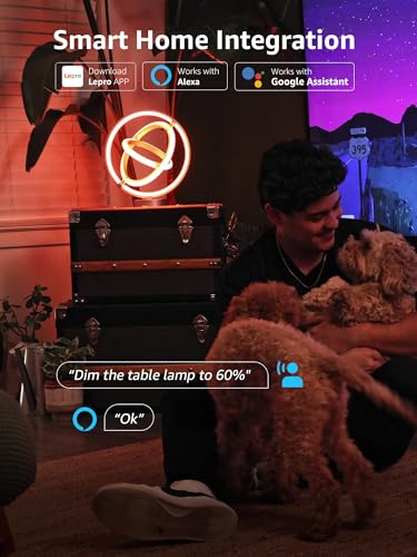 Lepro TB1 AI Smart Table Lamp, RGB+IC Addressable Color Changing Desk Light Alexa Google Home Enable, Music Sync, DIY Endless Scenes, APP Control Cool LED Lamp for Room Decor Ambient Lighting, 2.4 GHz - Image 5