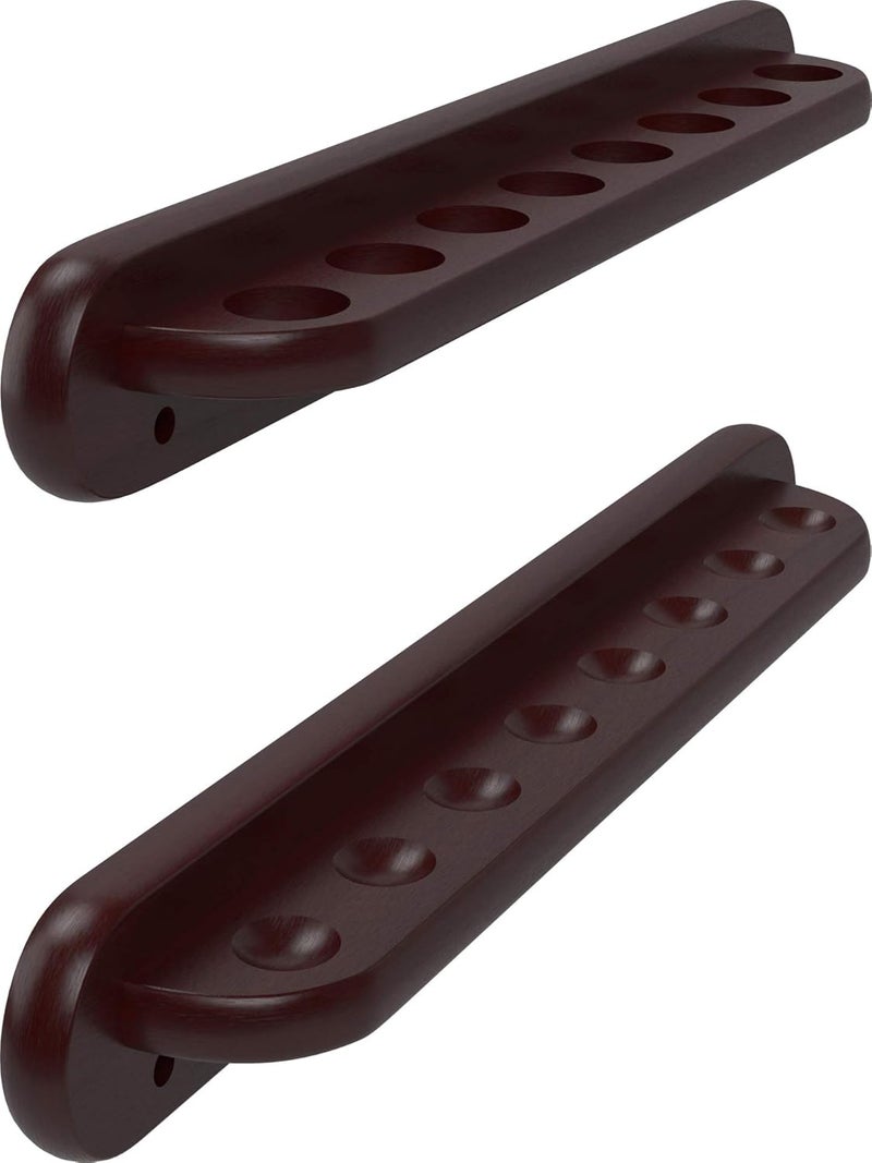 Viper 2-Piece Traditional Wall Mounted Solid Oak Billiard/Pool Cue Rack, Holds 8 Cues - Image 4