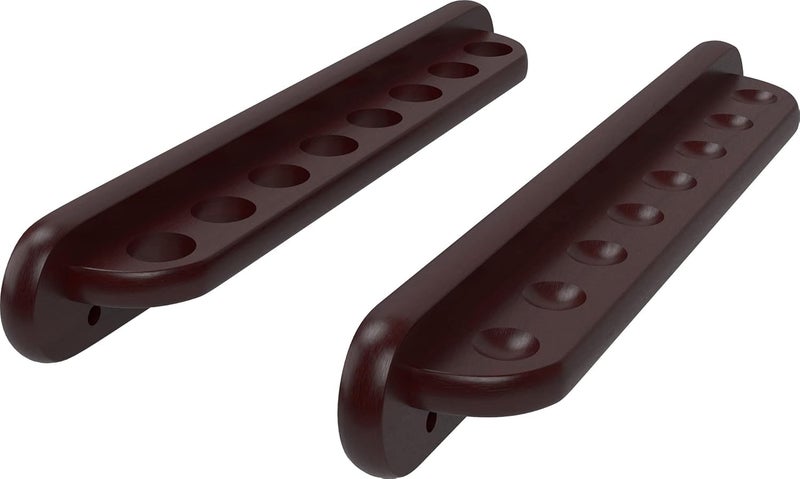 Viper 2-Piece Traditional Wall Mounted Solid Oak Billiard/Pool Cue Rack, Holds 8 Cues - Image 2