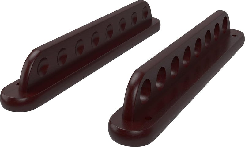 Viper 2-Piece Traditional Wall Mounted Solid Oak Billiard/Pool Cue Rack, Holds 8 Cues - Image 3