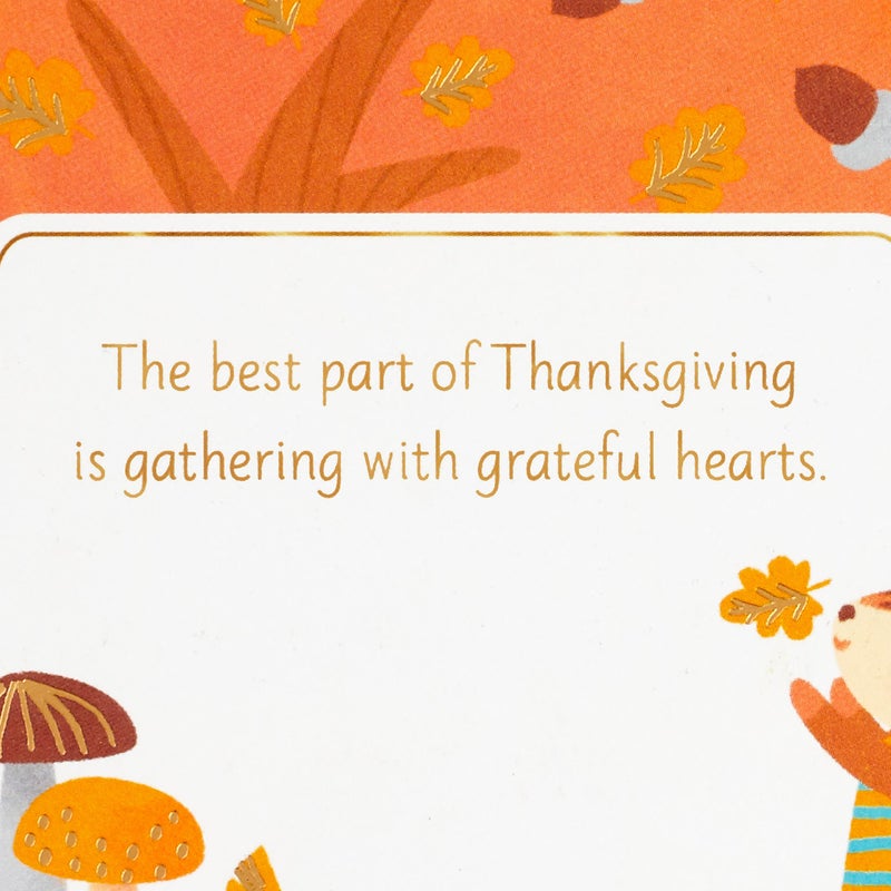 Hallmark Paper Wonder Displayable Pop Up Thanksgiving Card (Woodland Feast) - Image 3