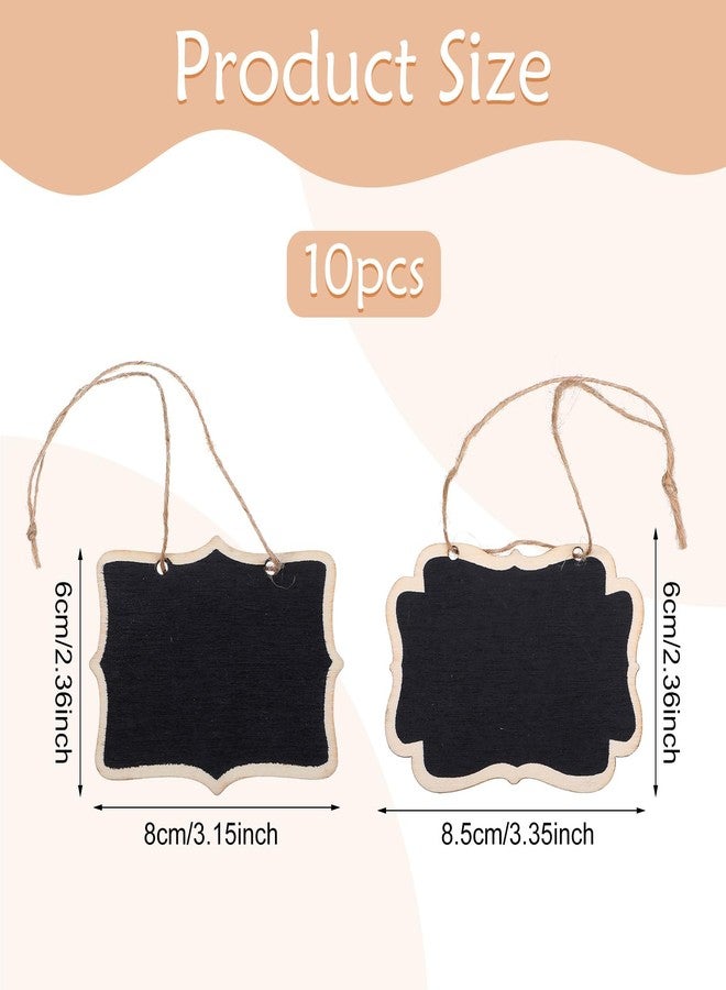 Andibro مجموعة أنديبرو المكونة من 10 قطع من ملصقات قوارير النبيذ المصنوعة من حجر الأردواز، قابلة لإعادة الاستخدام مع خيط للتعليق، ملصقات رسائل قابلة للتخصيص لحفلات الزفاف، زجاجات النبيذ، ديكور البوفيه، أرقام الطاولات، النباتات - Image 2