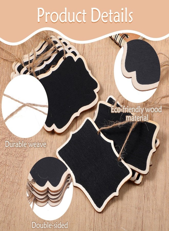 Andibro مجموعة أنديبرو المكونة من 10 قطع من ملصقات قوارير النبيذ المصنوعة من حجر الأردواز، قابلة لإعادة الاستخدام مع خيط للتعليق، ملصقات رسائل قابلة للتخصيص لحفلات الزفاف، زجاجات النبيذ، ديكور البوفيه، أرقام الطاولات، النباتات - Image 4