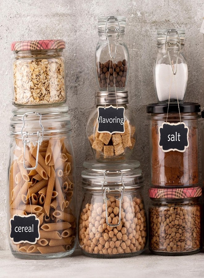 Andibro مجموعة أنديبرو المكونة من 10 قطع من ملصقات قوارير النبيذ المصنوعة من حجر الأردواز، قابلة لإعادة الاستخدام مع خيط للتعليق، ملصقات رسائل قابلة للتخصيص لحفلات الزفاف، زجاجات النبيذ، ديكور البوفيه، أرقام الطاولات، النباتات - Image 3