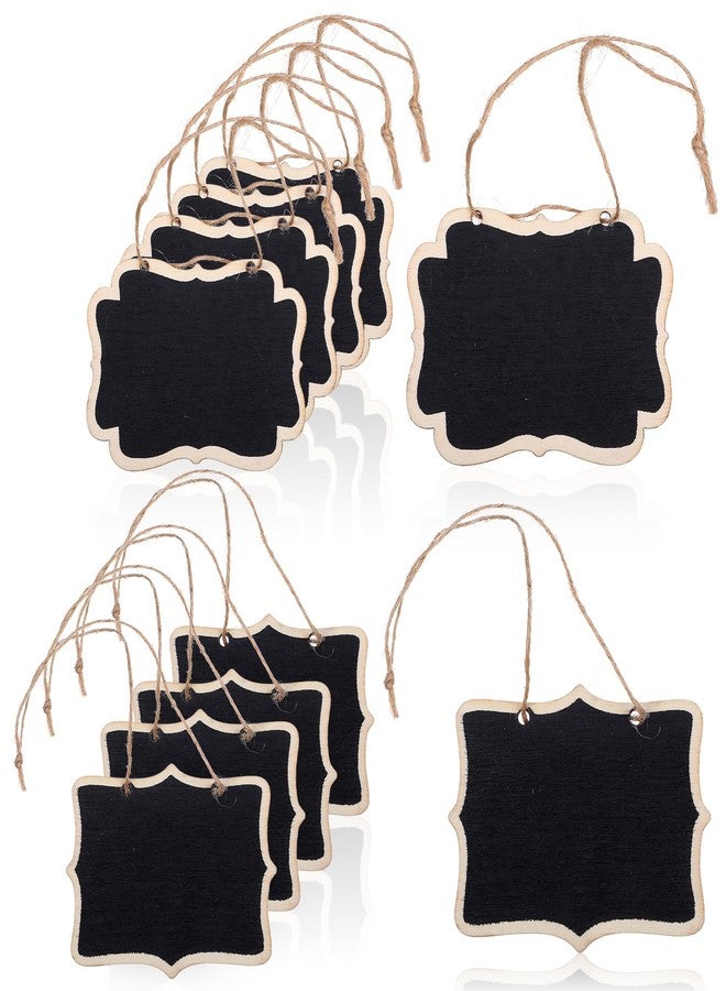 Andibro مجموعة أنديبرو المكونة من 10 قطع من ملصقات قوارير النبيذ المصنوعة من حجر الأردواز، قابلة لإعادة الاستخدام مع خيط للتعليق، ملصقات رسائل قابلة للتخصيص لحفلات الزفاف، زجاجات النبيذ، ديكور البوفيه، أرقام الطاولات، النباتات - Image 1