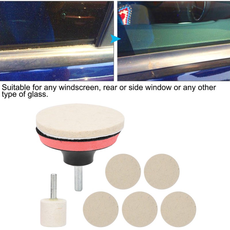 Car Windscreen Glass Scratch Remover 100g Cerium Oxide Powder Polishing Kit Wheels Set Polish Pads - Image 5