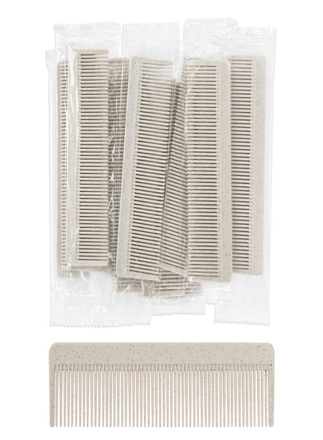 Hipruict 200 Pack Disposable Hair Combs, Individually Wrapped Wheat Straw Pocket Combs for All Hair Types, Bulk Combs for Women Men Daily Use Travel & Gifting - Image 1