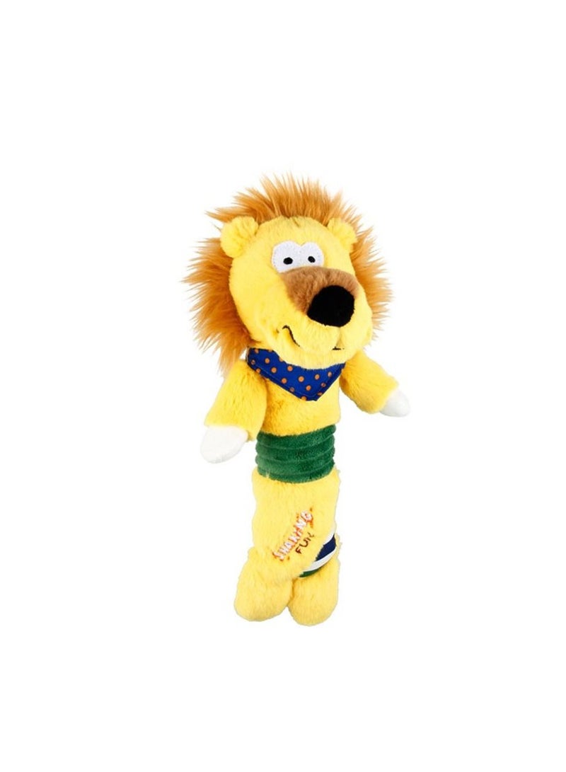 GIGWI Shaking Fun Plush Dog Toy Lion With Squeaker Inside Multicolor - Image 2