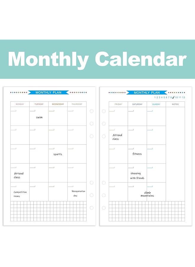 erorex Pu Leather Personal Notebook Planner With 80 Pages Loose Leaf Papers 6 Holes Ring Binder Pen Holder Magnetic Buckle Rainbow A5 Gift Box - Image 4