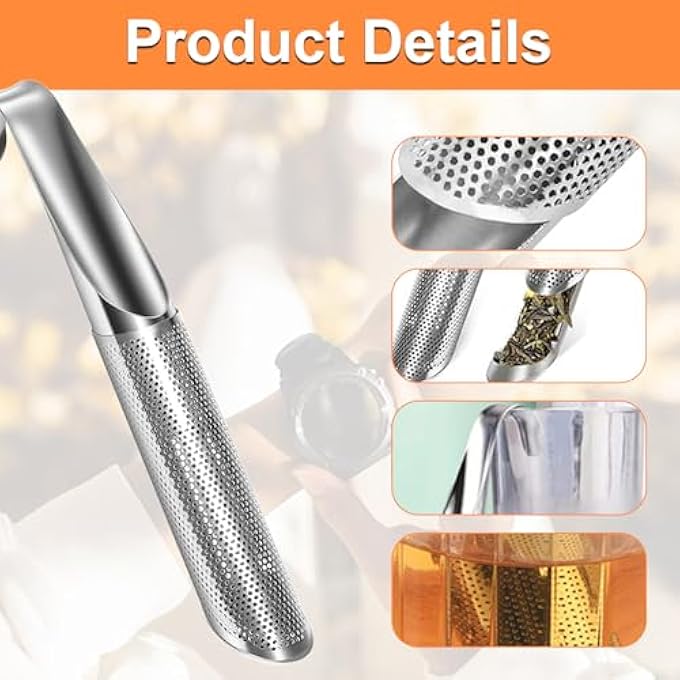 Lonimia Stainless Steel Tea Strainer Tea Infuser For Fine Loose Tea Long Handle Tea Filter For Loose Tea Chamomile Green - Image 3