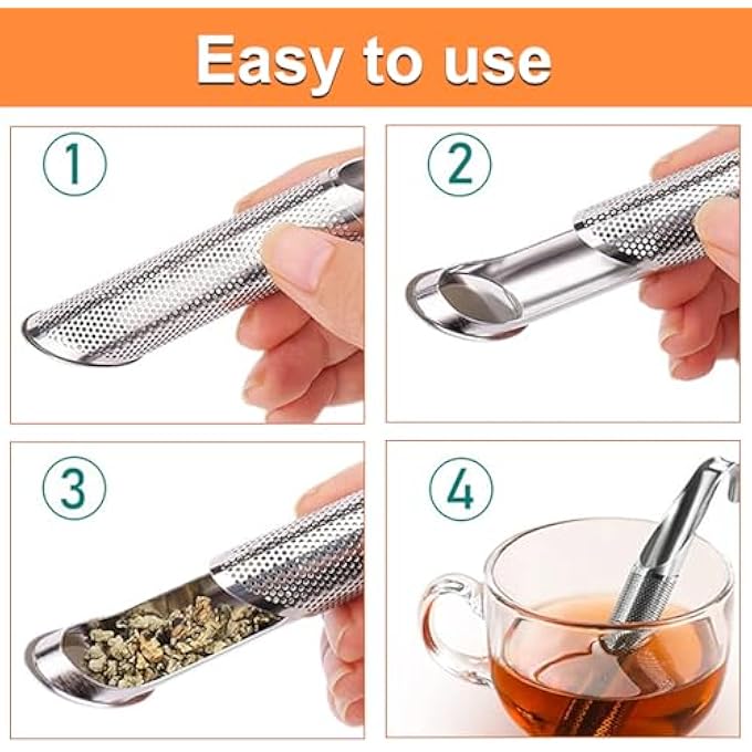 Lonimia Stainless Steel Tea Strainer Tea Infuser For Fine Loose Tea Long Handle Tea Filter For Loose Tea Chamomile Green - Image 4