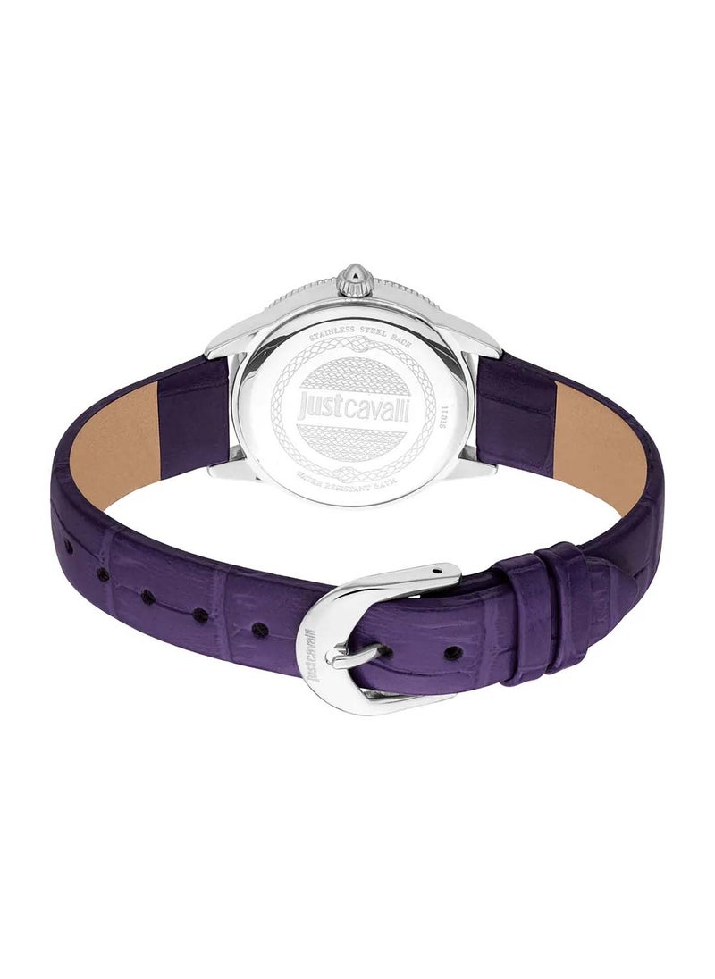 Just Cavalli Women's Round Shape Leather Wrist Watch JC1L315L0015 - 30 Mm  - Image 3