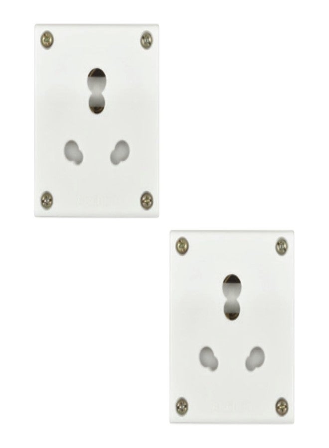 Anchor by Panasonic Penta 6A 3 Pin Socket for Electrical board, Switch Board, ISI Certified, White (39994-2) - Image 1