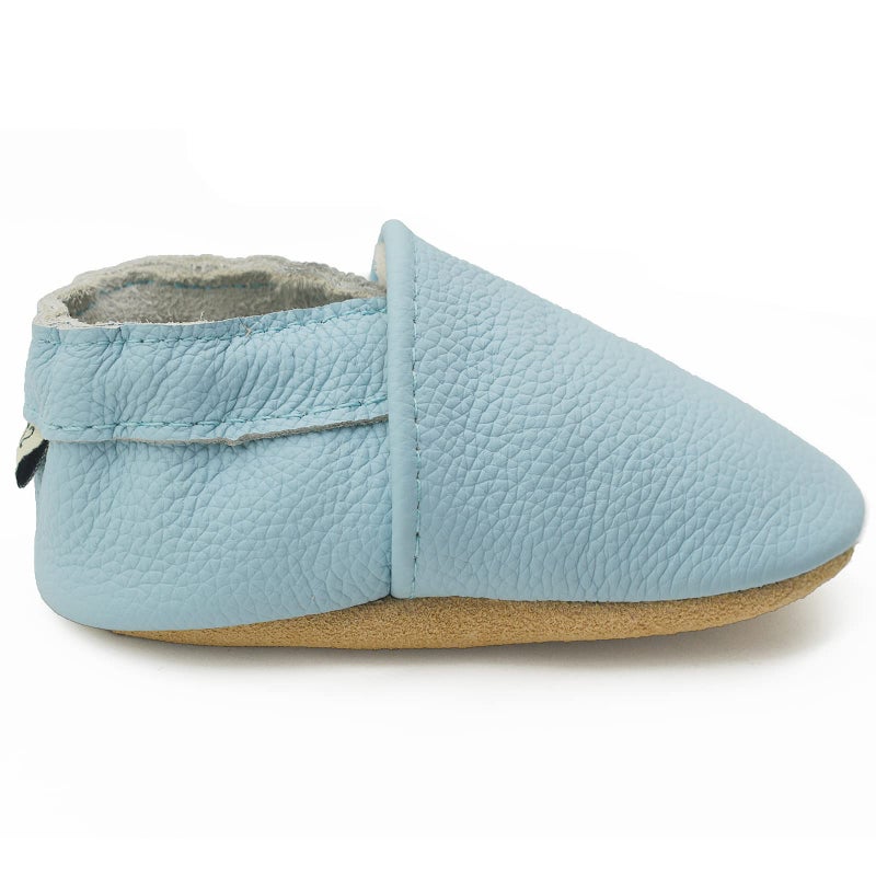 Owlowla OWLOWLA Soft Sole Baby Shoes Leather First Walking Crib Slipon Moccasins Infant Toddler PreWalker for Boy GirlBaby Blue612months
