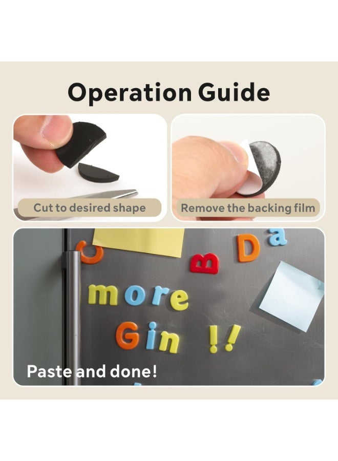 100 Round Magnets with Adhesive Backing Flexible Self Adhesive Magnets for Crafts Small Sticky Magnetic Dots for Hanging Light Objects DIY School Office Home - Image 3