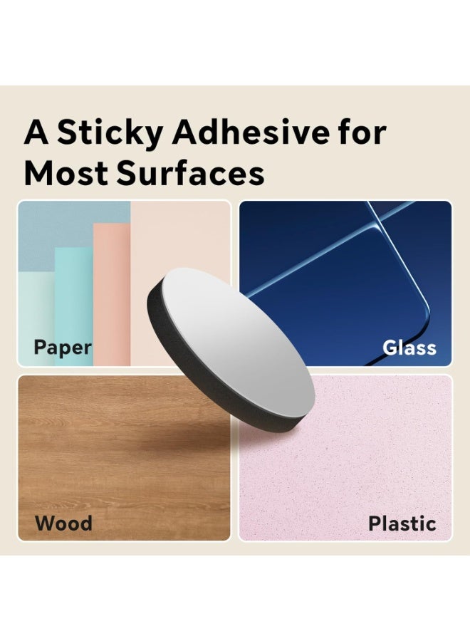 100 Round Magnets with Adhesive Backing Flexible Self Adhesive Magnets for Crafts Small Sticky Magnetic Dots for Hanging Light Objects DIY School Office Home - Image 4