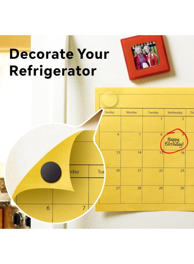 100 Round Magnets with Adhesive Backing Flexible Self Adhesive Magnets for Crafts Small Sticky Magnetic Dots for Hanging Light Objects DIY School Office Home - Image 5