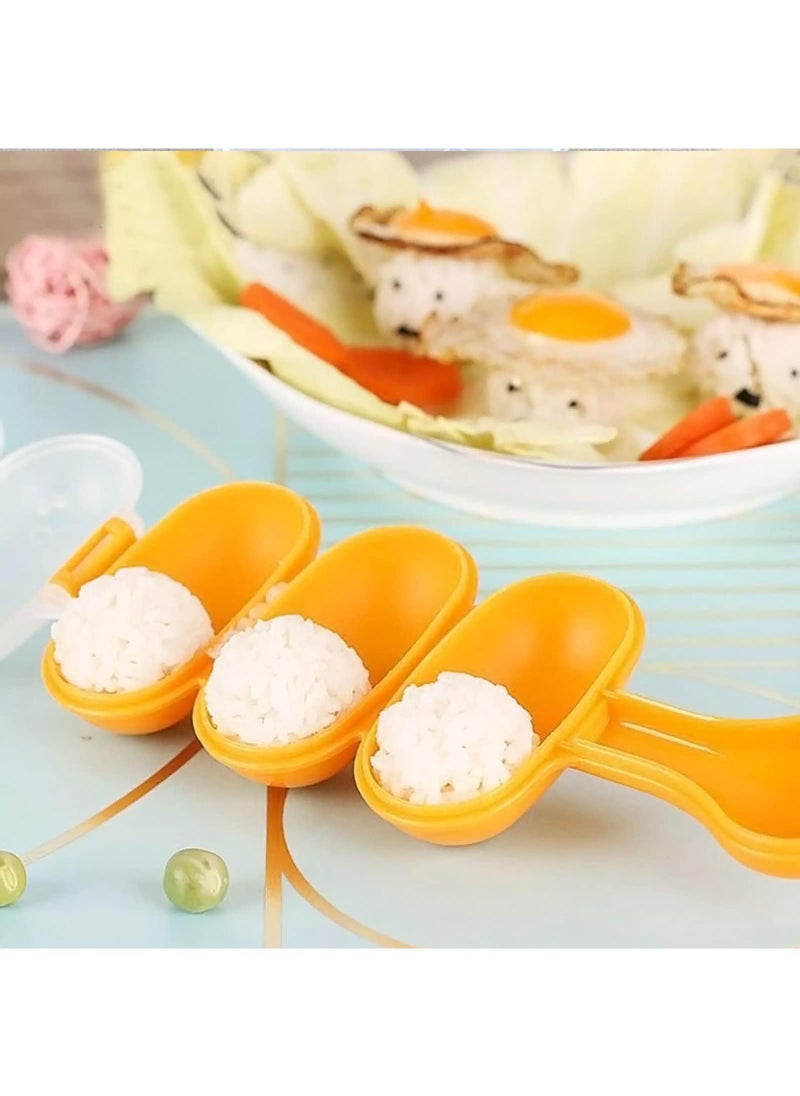 Sweet seven Rice Ball Mold Set with Spatula - DIY Sticky Rice Molds, Large Ball Mold Kitchen Tool with Mini Rice Scoop - Rice Roll Shaker Ball Maker for Kids  - Image 3