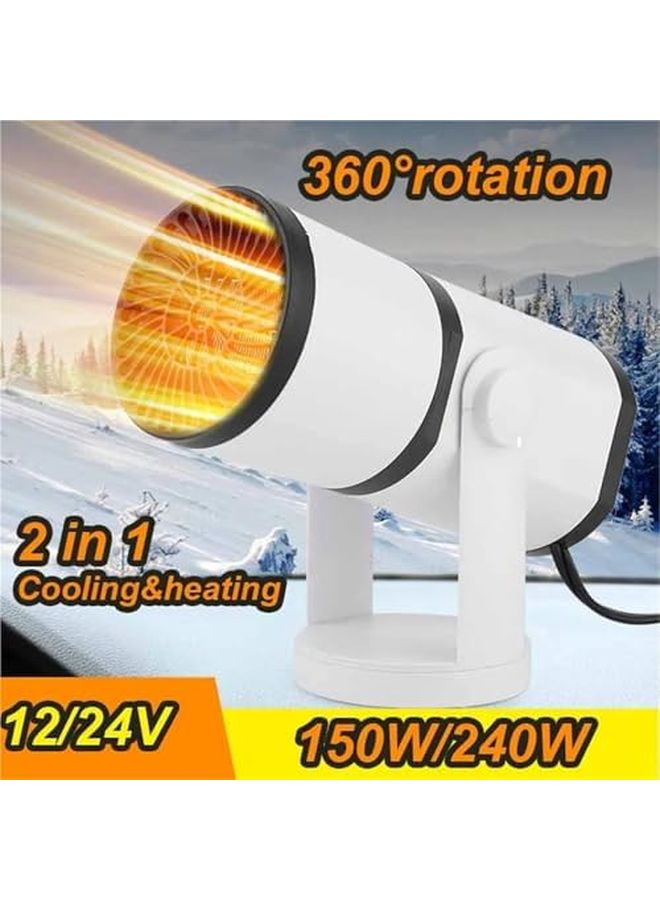 White 12V 24V 150W 200W Car Heater Defroster Electric Windshield Defogger Preheater For Winter - Image 3