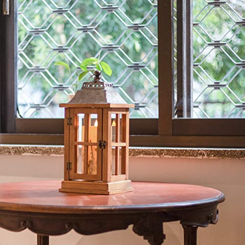 Bdor Lantern Decorative (Set of 2) - 15in IP65 Waterproof Vintage Style Candle Lantern, Decorative Lanterns for Home Decor, Indoor Outdoor, Front Porch, Garden, Farmhouse Weddings Style (No Candles) - Image 3