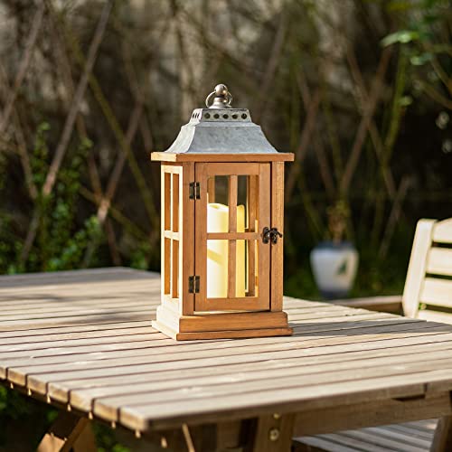 Bdor Lantern Decorative (Set of 2) - 15in IP65 Waterproof Vintage Style Candle Lantern, Decorative Lanterns for Home Decor, Indoor Outdoor, Front Porch, Garden, Farmhouse Weddings Style (No Candles) - Image 2