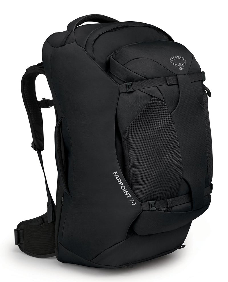 Osprey Farpoint 70L Men's Travel Backpack, Black - Image 1